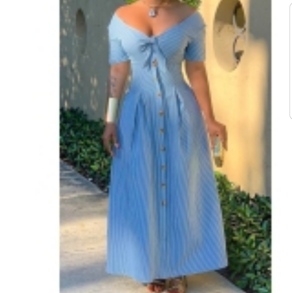 Xl blue dress no stretch